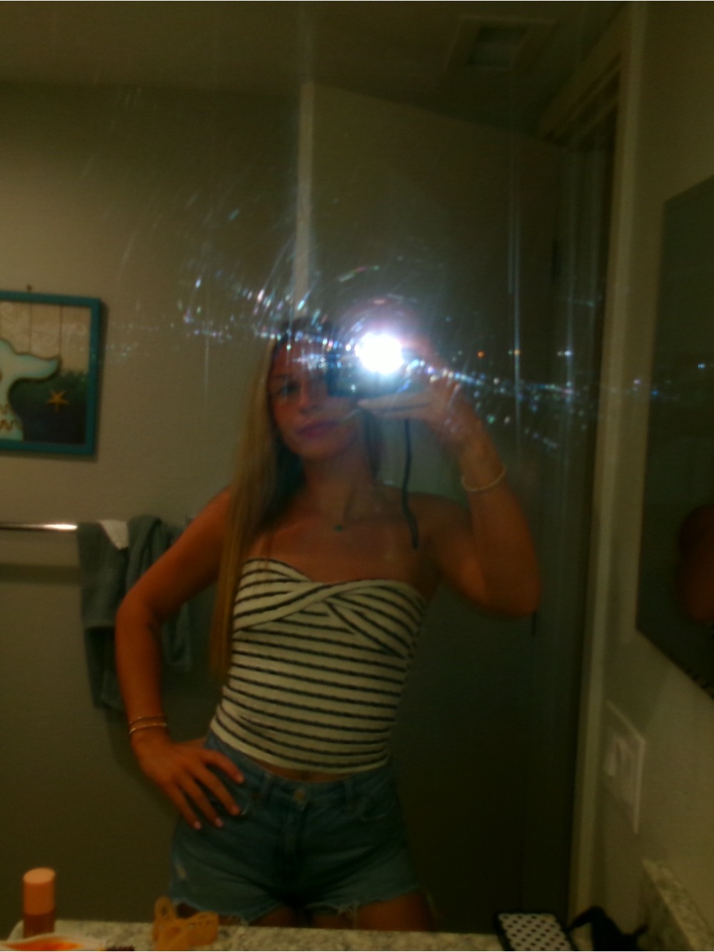 Striped tube top - White & Black
